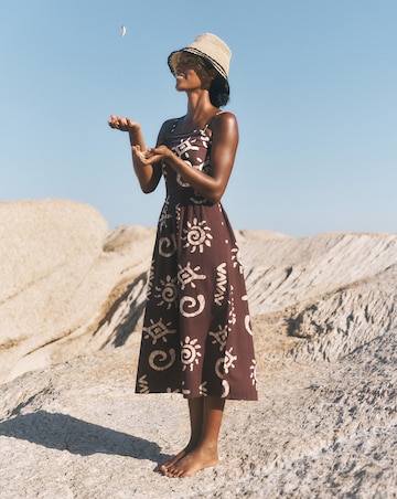 Monsoon Mafalda Print Bandeau Midi Dress