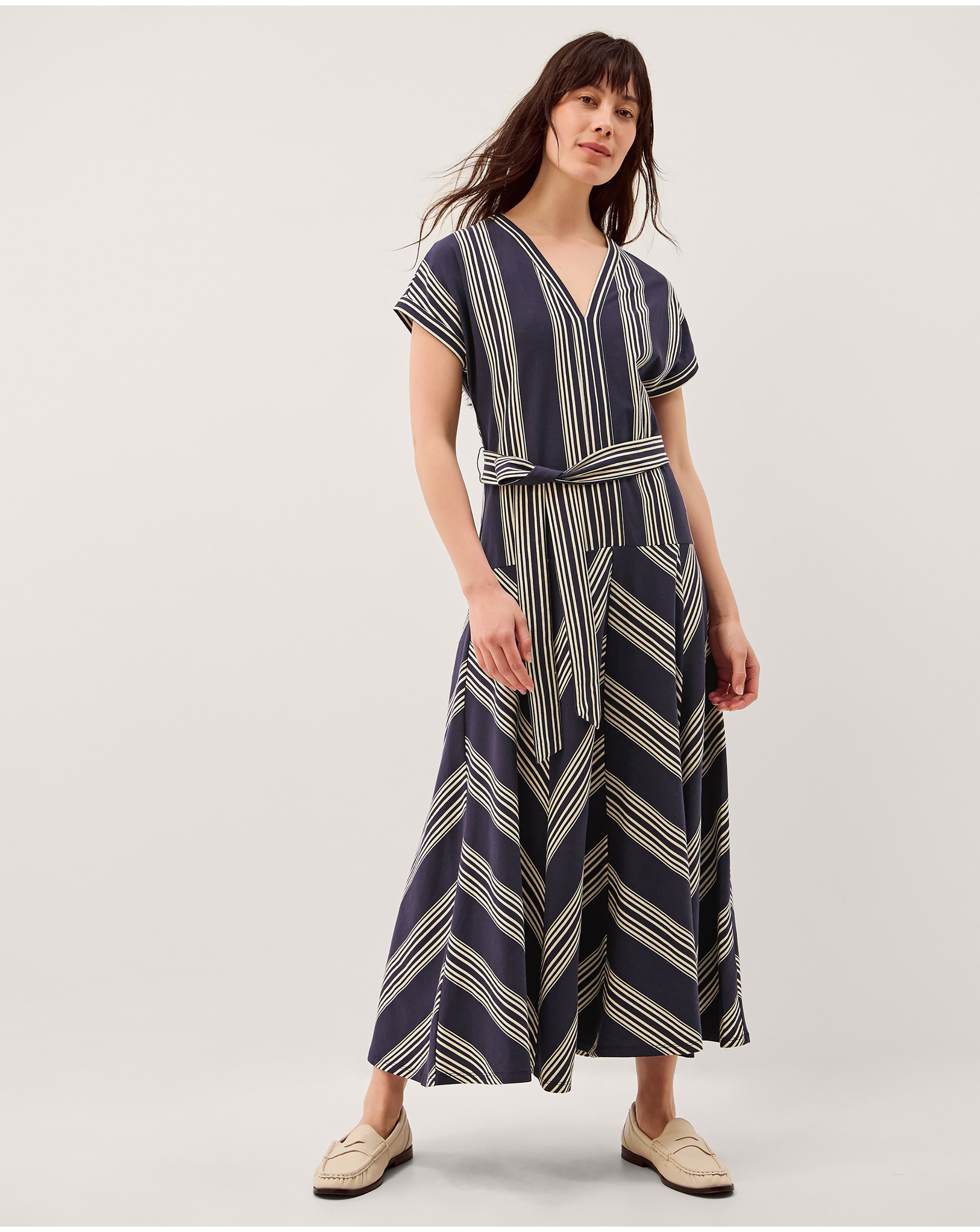 New In - Monsoon Shilta Stripe Jersey Maxi Dress