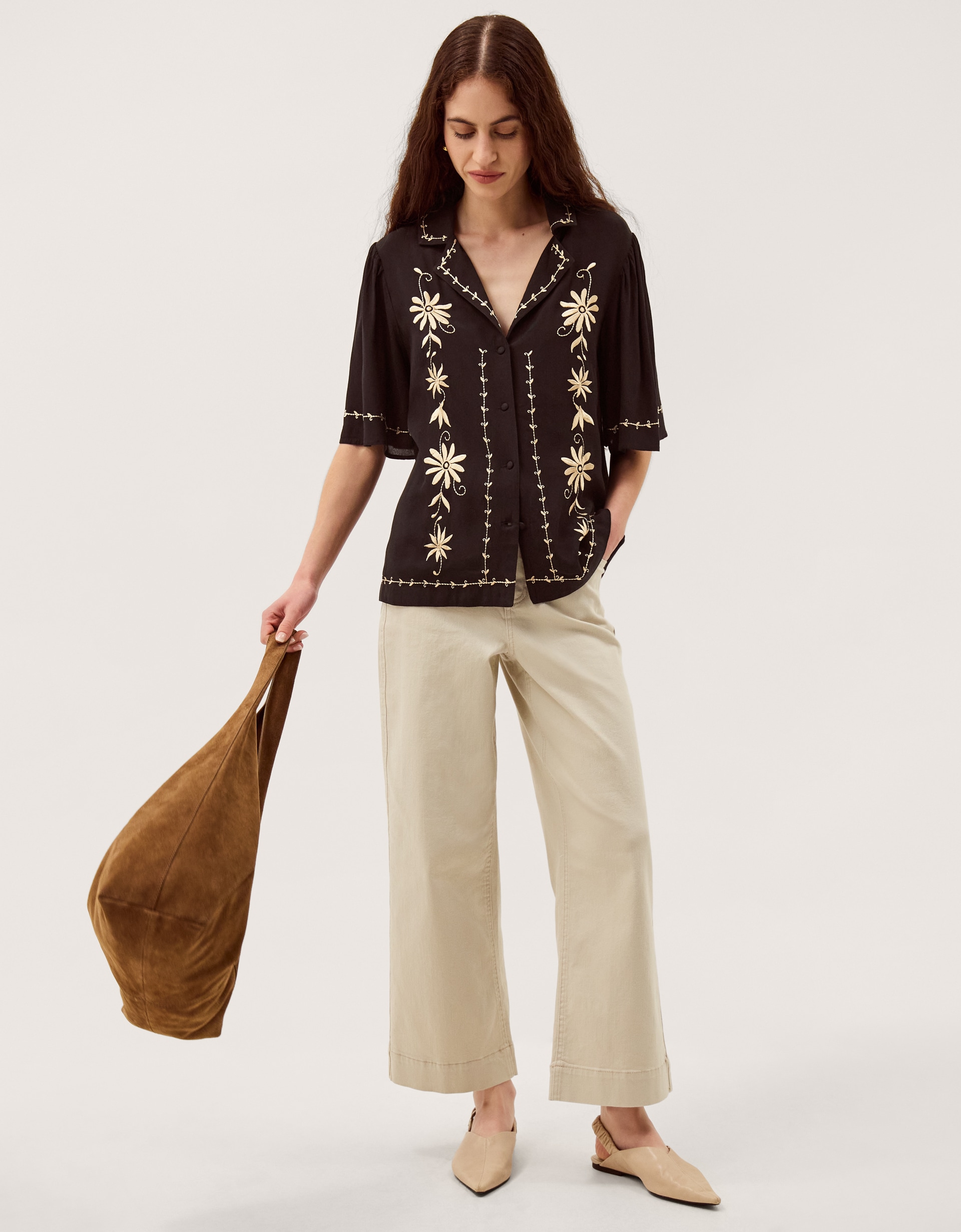 New In - Monsoon Wren Floral Embroidered Shirt