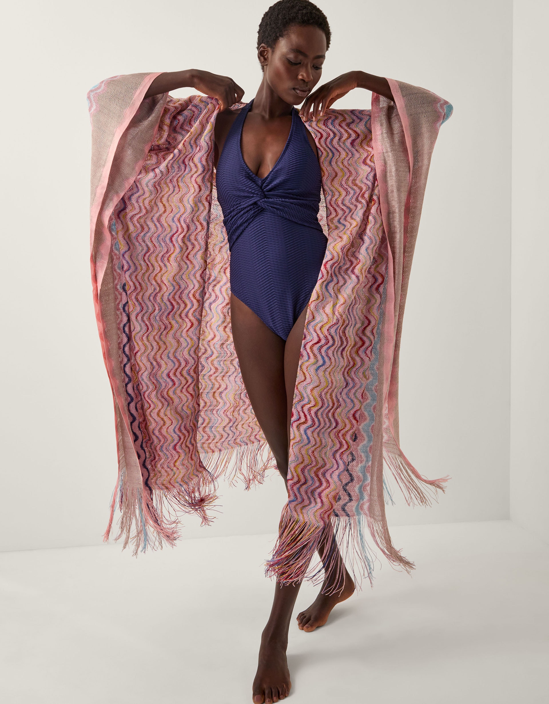 New In - Monsoon Catia Chevron Beach Cover Up