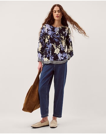 Monsoon Nicolette Floral Linen Blend Top