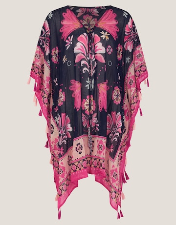 Monsoon Abbie Floral Print Mini Kaftan