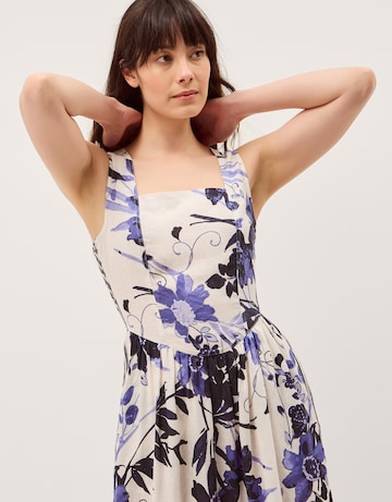 Monsoon Nicolette Linen Blend Midi Dress