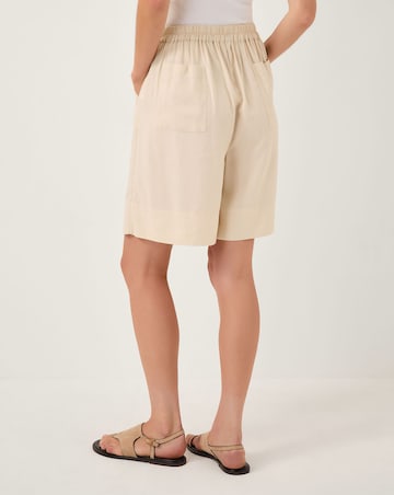 Monsoon Lucy Linen Blend Longline Shorts