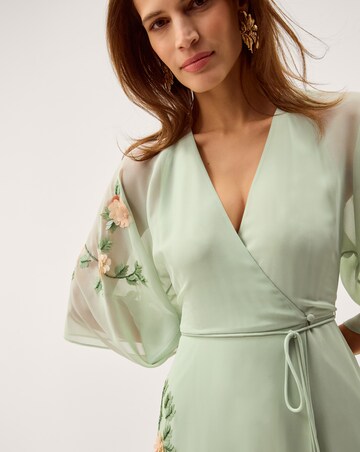 Monsoon Clara Floral Midi Wrap Dress