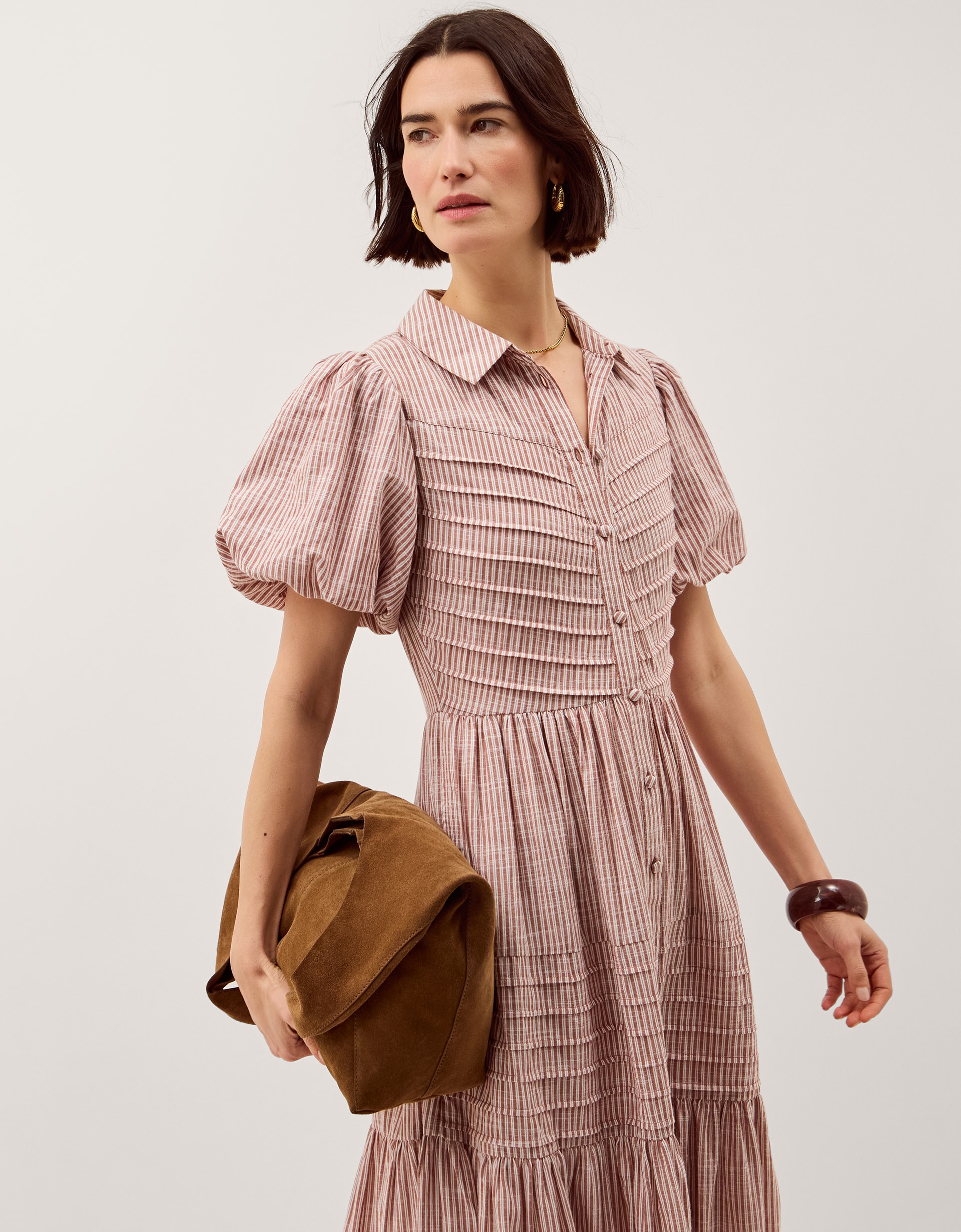 New In - Monsoon Winnie Stripe Midi Dress