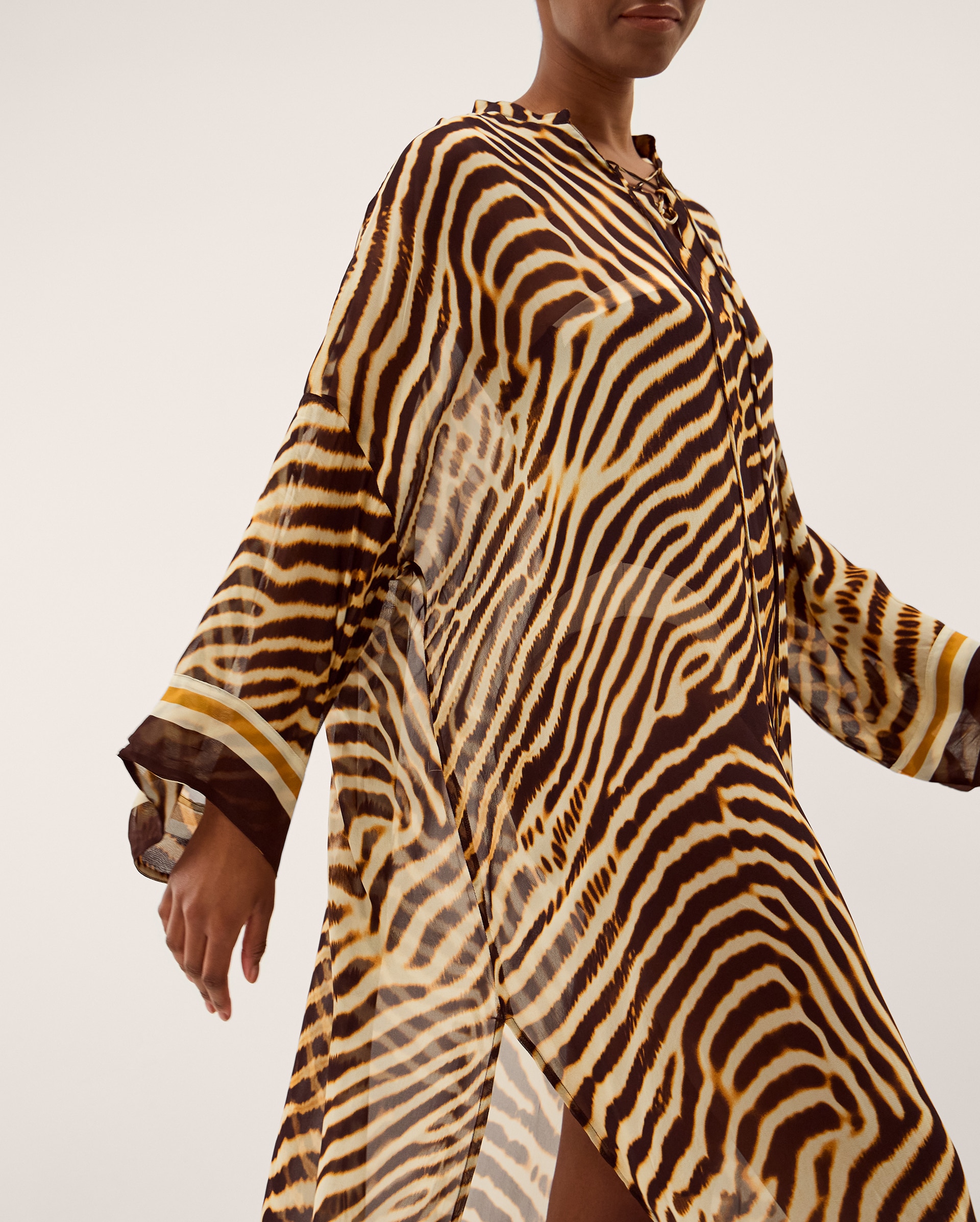 New In - Monsoon Clarissa Animal Midi Kaftan