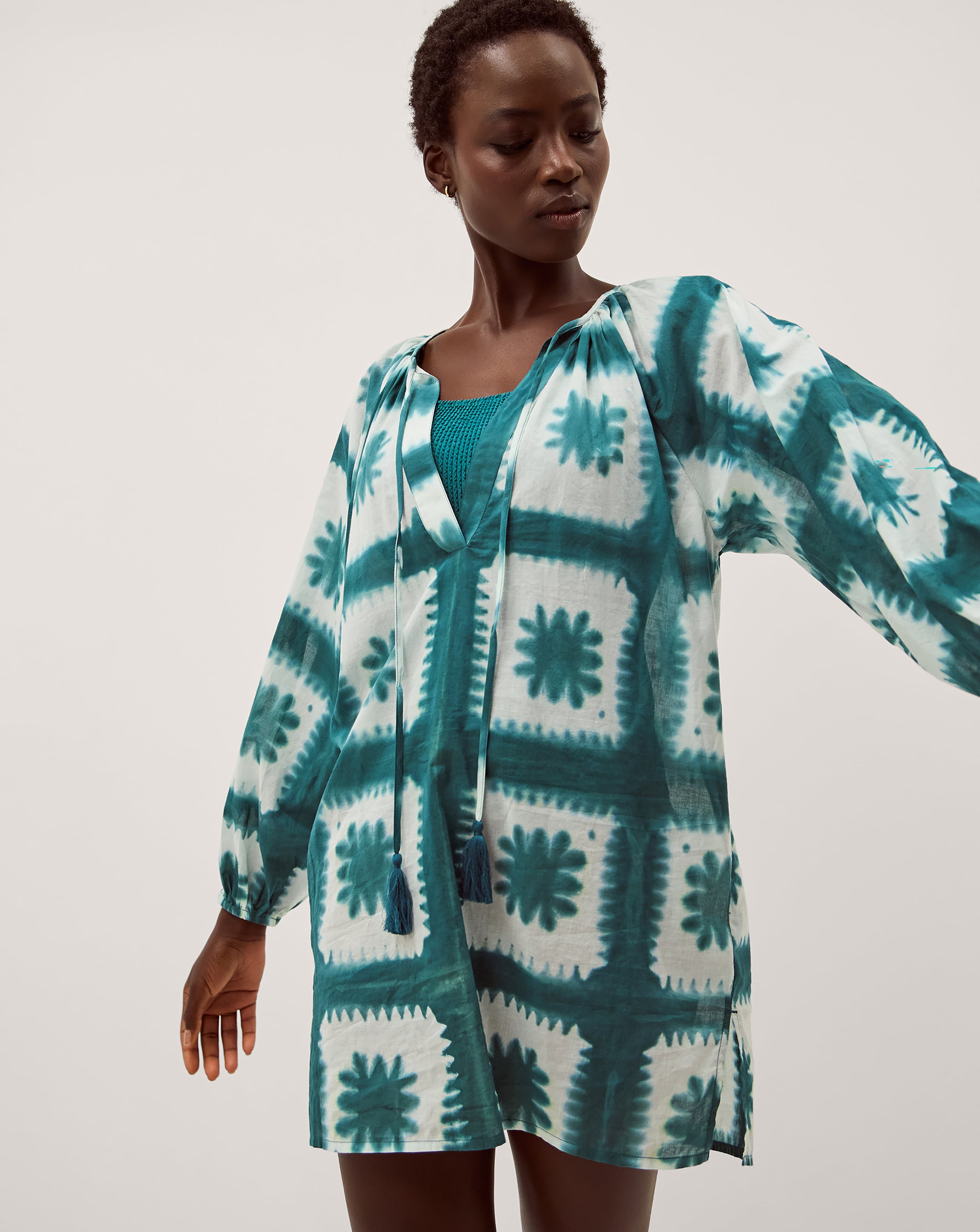 New In - Monsoon Malia Artisanal Mini Kaftan