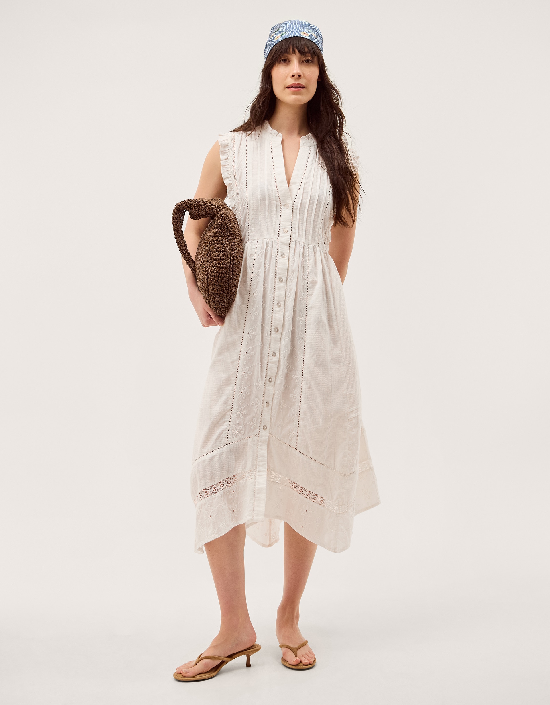New In - Monsoon Lacy Sleeveless Midi Dress