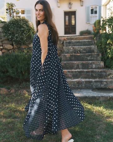 Monsoon Yaz Polka Dot Midi Dress