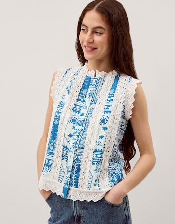 Monsoon Soleil Print Lace Tank Top
