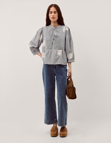 Monsoon Mimi Embroidered Gingham Top