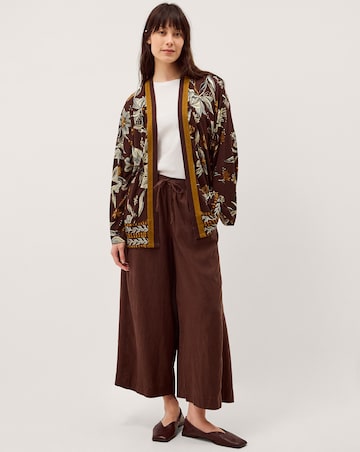 Monsoon Esther Floral Linen Blend Jacket