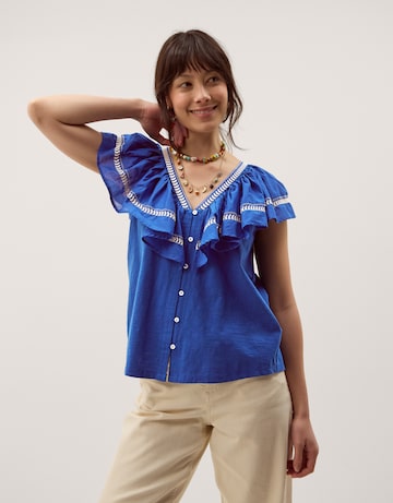 Monsoon Fenn Ruffle Jersey Top