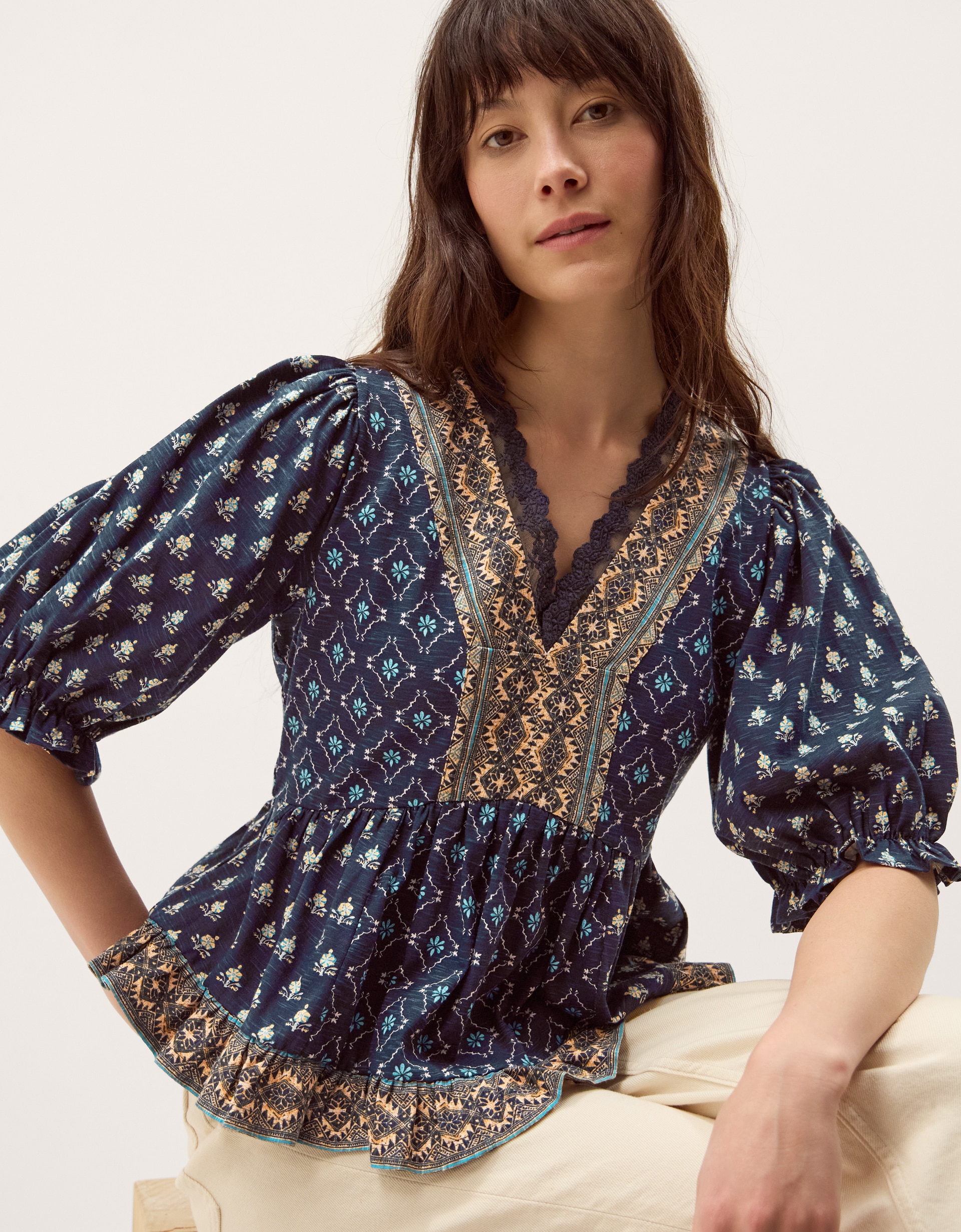 New In - Monsoon Stacee Print Jersey Top