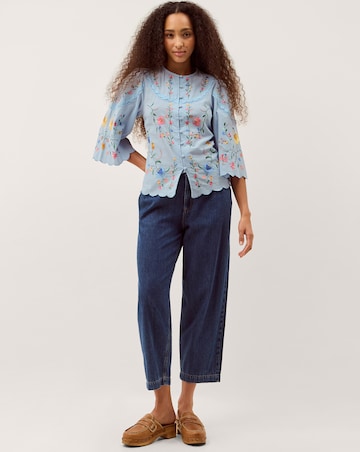Monsoon Alice Floral Embroidered Top