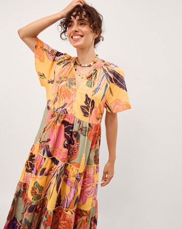 Monsoon Carmen Floral Tiered Midi Dress
