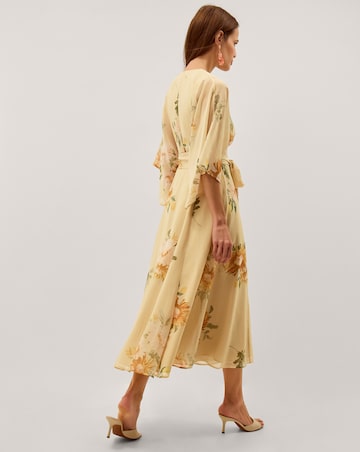 Monsoon Sukhi Sunflower Midi Wrap Dress