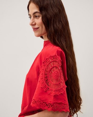 Monsoon Emory Floral Lace Top