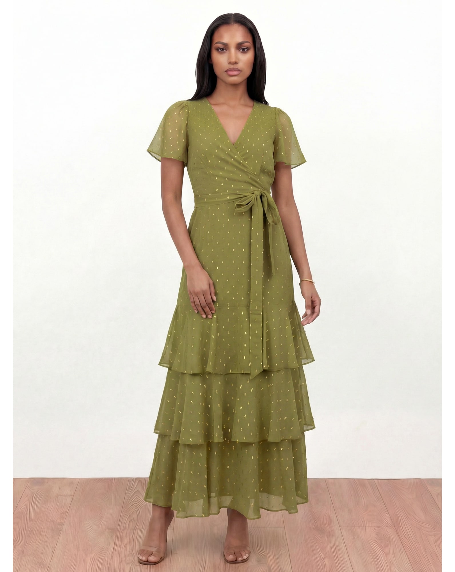 New In - Anaya Metallic Thread Dress