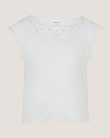 Monsoon Gaia Floral Cutwork Top