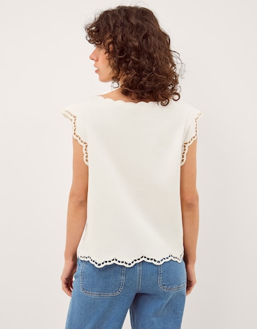 Monsoon Gaia Floral Cutwork Top