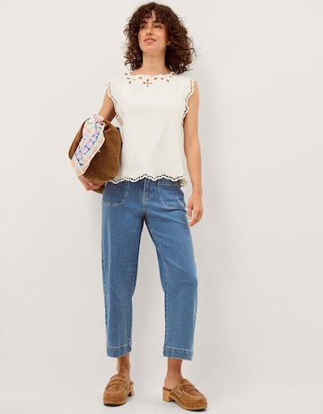 Monsoon Gaia Floral Cutwork Top