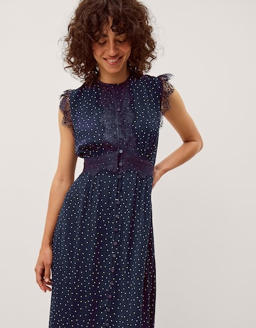 Monsoon Cleo Lace Polka Dot Midi Dress