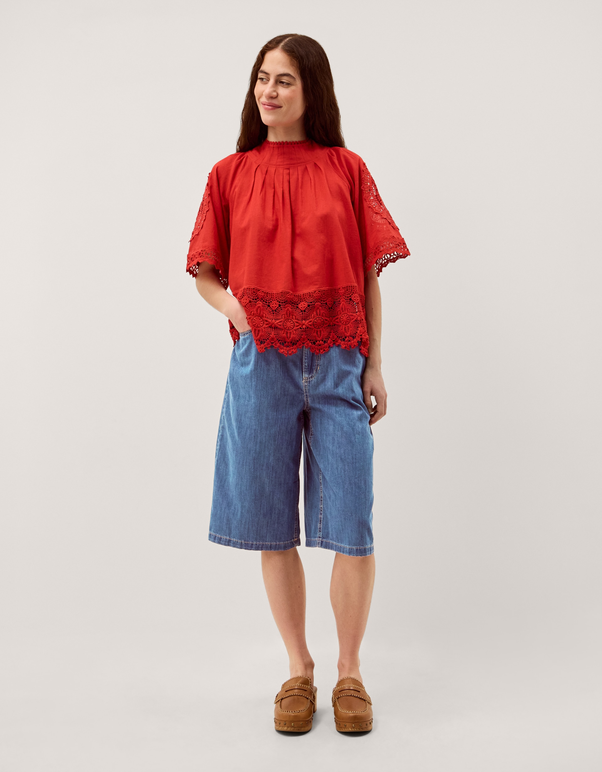 New In - Monsoon Raye Longline Denim Shorts