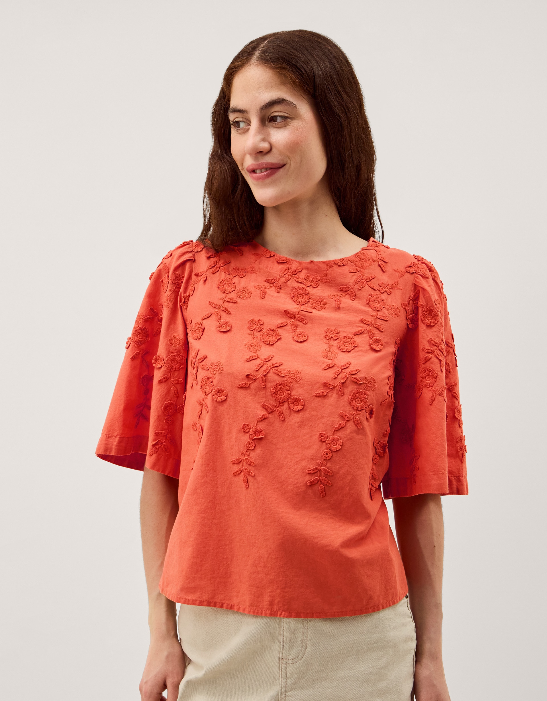 New In - Monsoon Georgia Floral Embroidered Top