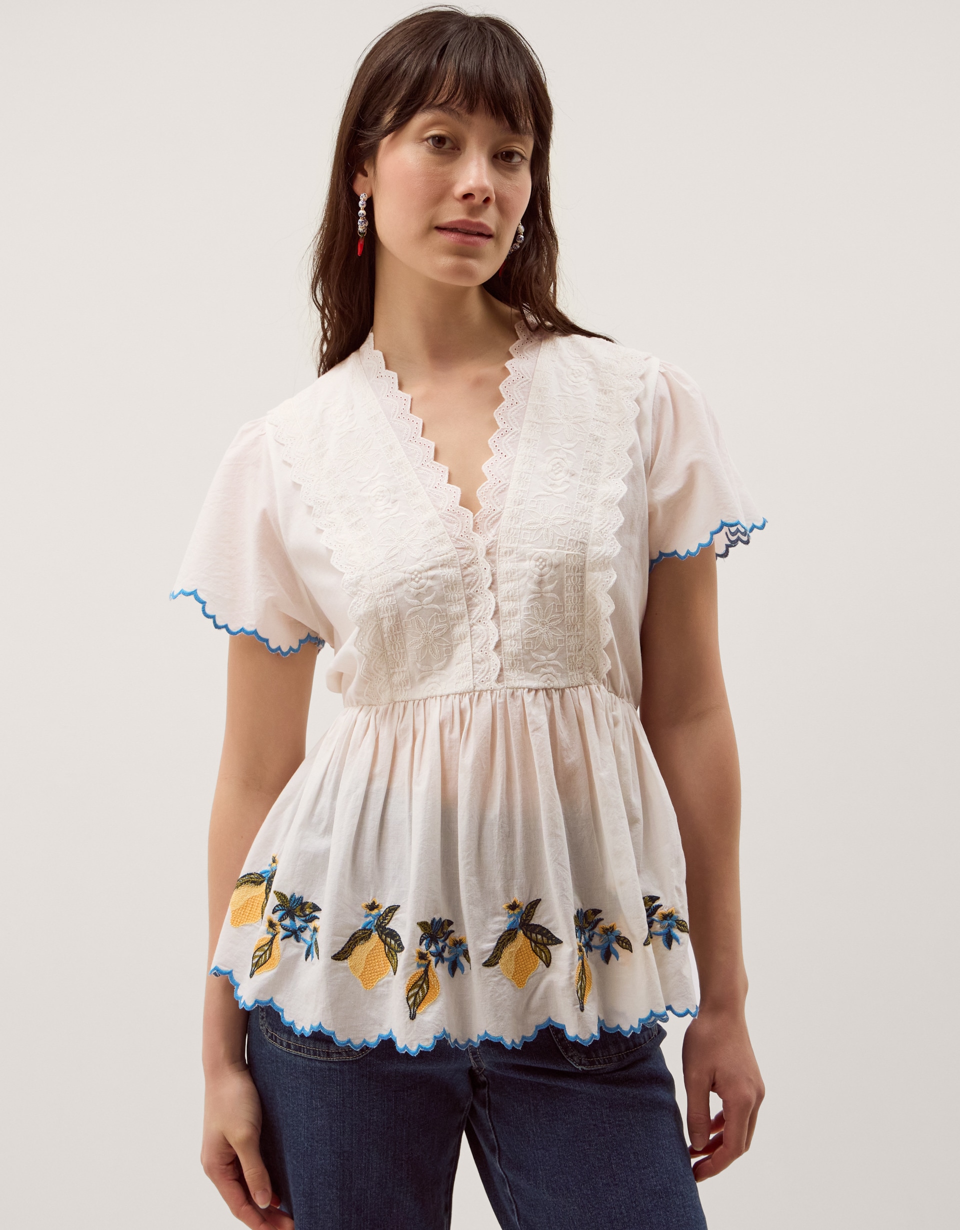 New In - Monsoon Luna Lemon Jersey Top
