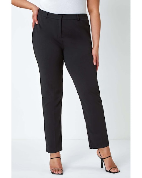 Roman Curve Straight Smart Trousers