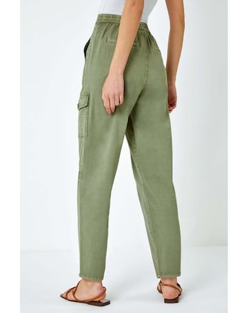 Roman Elastic Waist Stretch Trousers