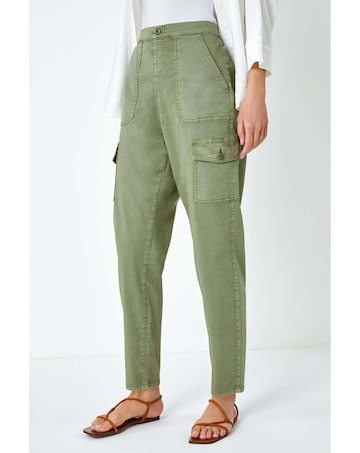 Roman Elastic Waist Stretch Trousers