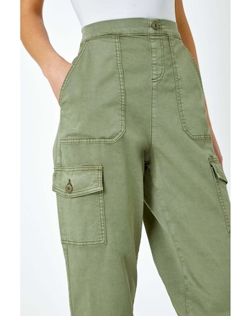Roman Elastic Waist Stretch Trousers