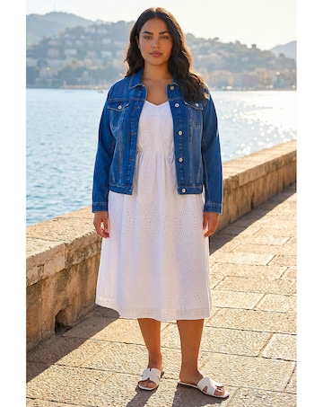 Roman Curve Cotton Denim Jacket