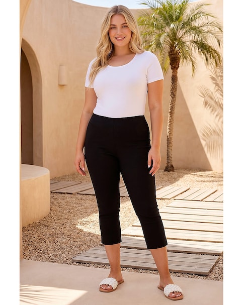 Roman Curve Cropped Stretch Trouser