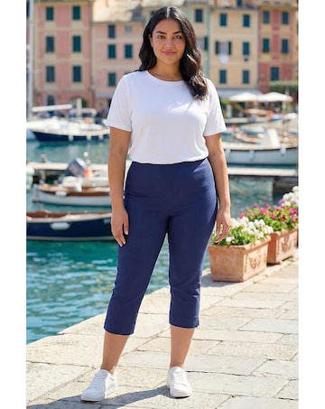 Roman Curve Cropped Stretch Trouser
