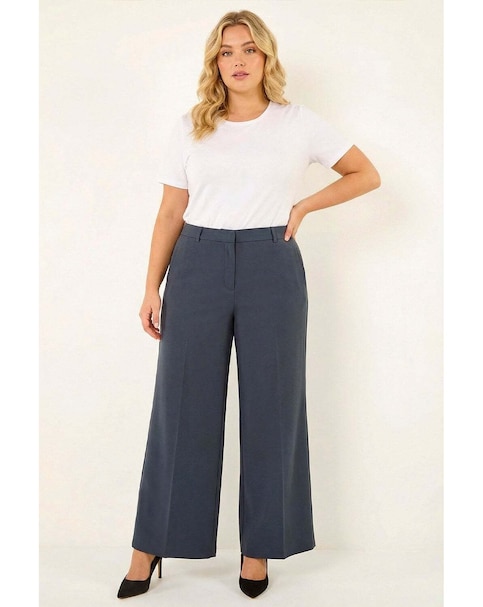 Roman Curve Wide Leg Tailored Trouser