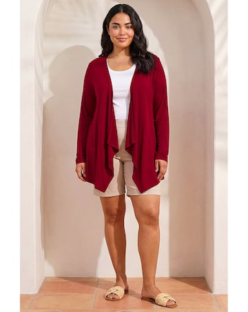Roman Curve Waterfall Front Cardigan