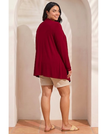 Roman Curve Waterfall Front Cardigan