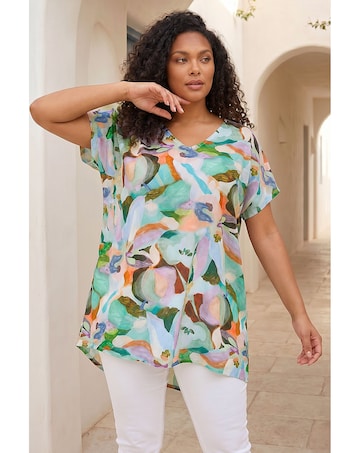 Roman Curve Abstract Print Top