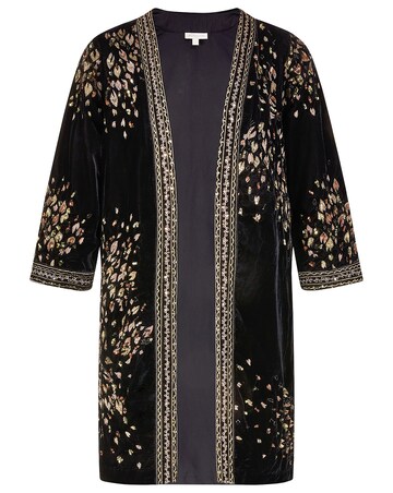 Monsoon Wendy Velvet Embroidered Kimono