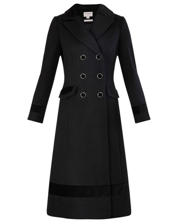 Monsoon Serena Velvet Detail Coat