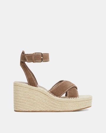 Mango Crossed Wedge Espadrille Sandals