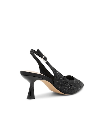 Paradox London Fiora Wide E Fit Kitten Heel Courts