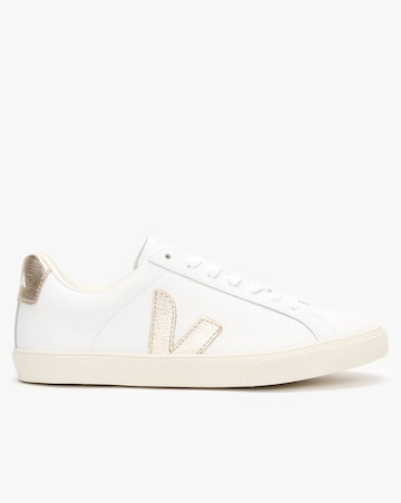 Veja Esplar Logo Extra White Platine Leather Trainers