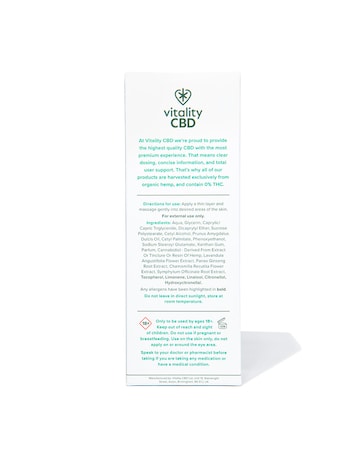 Vitality CBD Skin Cream  300mg
