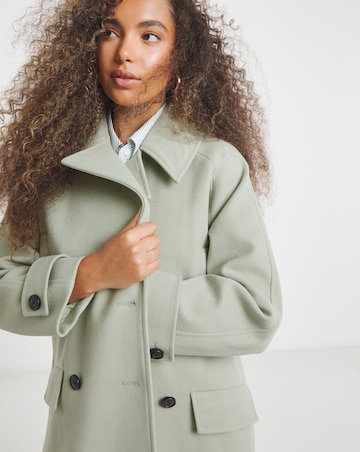 Sage DB Faux Wool Coat