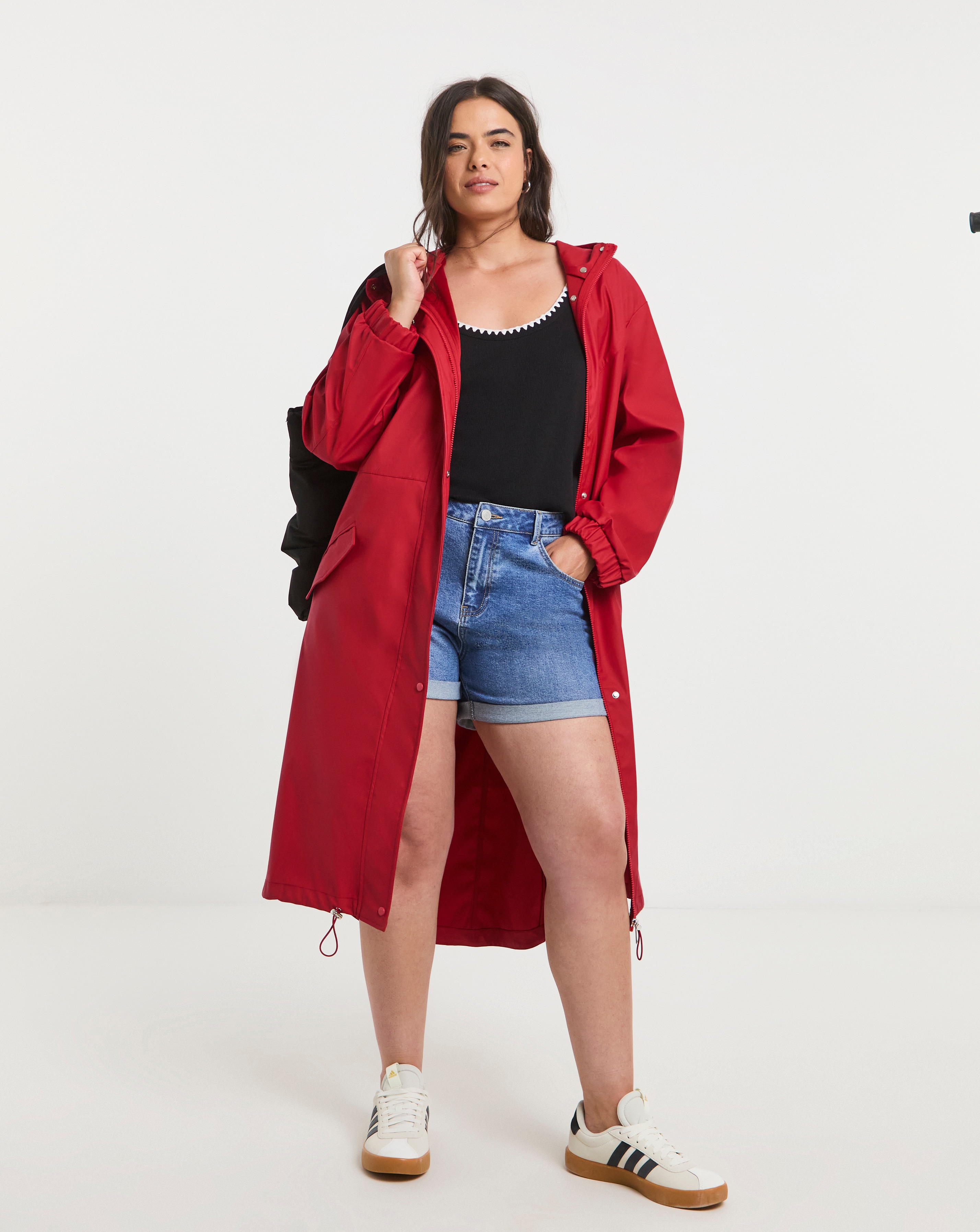 SBE Red Longline Rubberised Coat